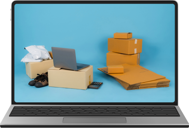 online store laptop mockup